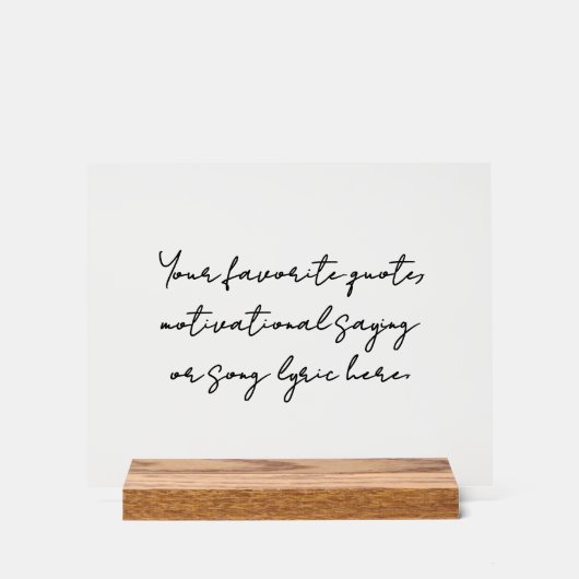 Erstellen Sie Ihr eigenes Minimalistisches Skripta Acrylschild (Vorderseite)