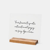 Erstellen Sie Ihr eigenes Minimalistisches Skripta Acrylschild (Winkel)