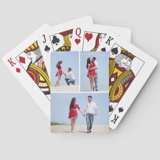 Erstellen Sie Ihr eigenes modernes 3-Paar-Foto Spielkarten (Rückseite)