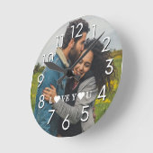 Erstellen Sie Ihr eigenes modernes Foto Runde Wanduhr (Winkel)