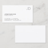 Erstellen Sie Ihr eigenes modernes Monogramm Schli Visitenkarte (Vorne/Hinten)