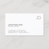 Erstellen Sie Ihr eigenes modernes Monogramm Schli Visitenkarte (Vorderseite)