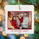Erstellen Sie Ihr eigenes modernes Personalisierte Keramikornament<br><div class="desc">Moderne Minimalistische,  einfache Personalisierte Foto-Ornament. Erstellen Sie Ihr eigenes Foto Weihnachtsschmuck mit Ihrem Lieblings-Foto.</div>