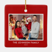 Erstellen Sie Ihr eigenes modernes Personalisierte Keramikornament (Rückseite)