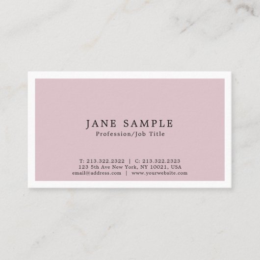 Erstellen Sie Ihr eigenes modernes und elegantes D Visitenkarte (Vorderseite)