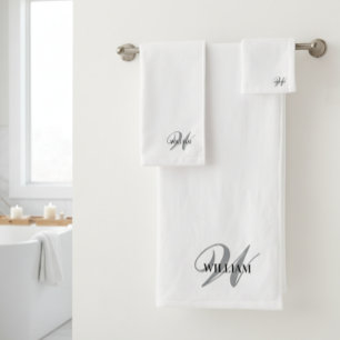 Erstellen Sie Ihr eigenes Monogramm Farbmatch Türk Badhandtuch Set