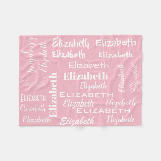 Erstellen Sie Ihr eigenes Monogramm Fleecedecke (Vorderseite (Horizontal))