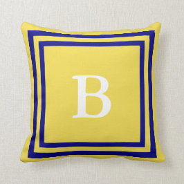 Erstellen Sie Ihr eigenes Monogramm Navy Blau und Kissen