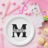 Erstellen Sie Ihr eigenes Monogramm Pappteller (Party)