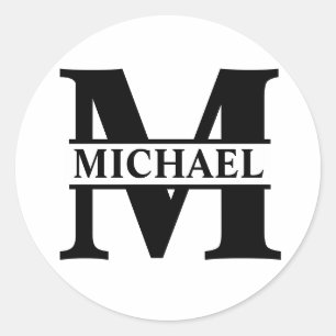 Erstellen Sie Ihr eigenes Monogramm Runder Aufkleber