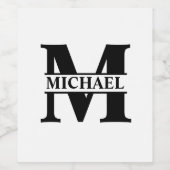 Erstellen Sie Ihr eigenes Monogramm Weinetikett (Einzelnes Label)