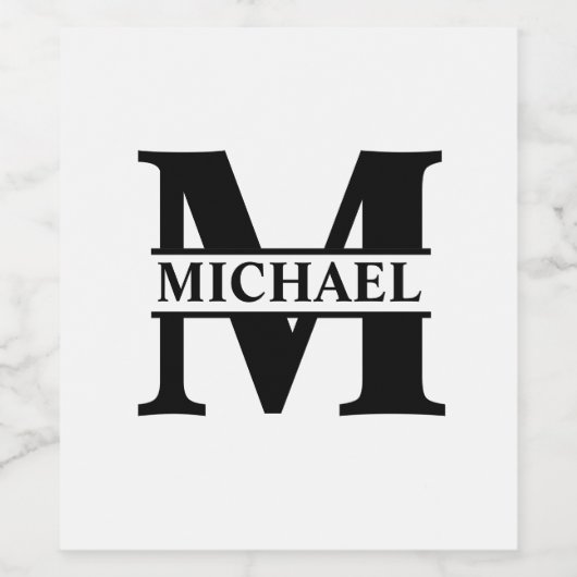 Erstellen Sie Ihr eigenes Monogramm Weinetikett (Einzelnes Label)