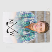 Erstellen Sie Ihr eigenes Monogrammfoto Golfhandtuch (Horizontal)