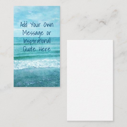 Erstellen Sie Ihr eigenes Motivierend Inspirations Visitenkarte (Vorne/Hinten)