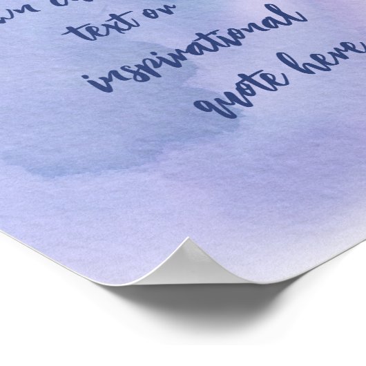 Erstellen Sie Ihr eigenes Motivierend Wasserfarban Poster (Ecke)