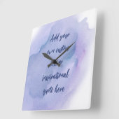 Erstellen Sie Ihr eigenes Motivierend Wasserfarban Quadratische Wanduhr (Winkel)