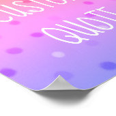 Erstellen Sie Ihr eigenes Motivierend Zitat - farb Poster (Ecke)