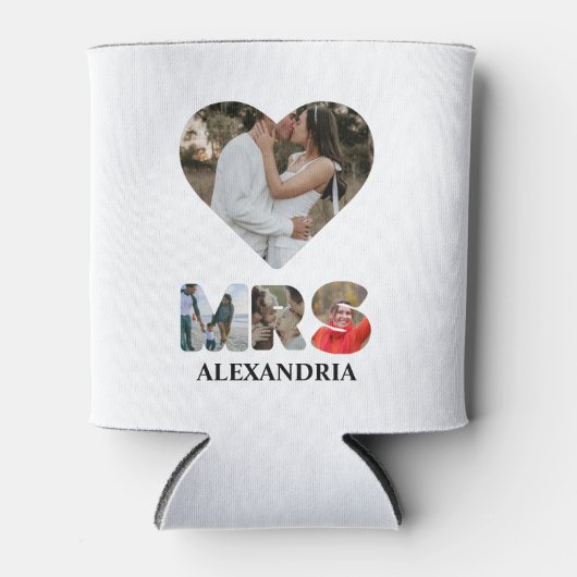 Erstellen Sie Ihr eigenes Mr. and Mrs. Foto Matchi Dosenkühler (Vorderseite)