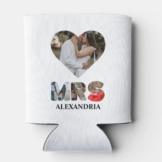 Erstellen Sie Ihr eigenes Mr. and Mrs. Foto Matchi Dosenkühler (Rückseite)