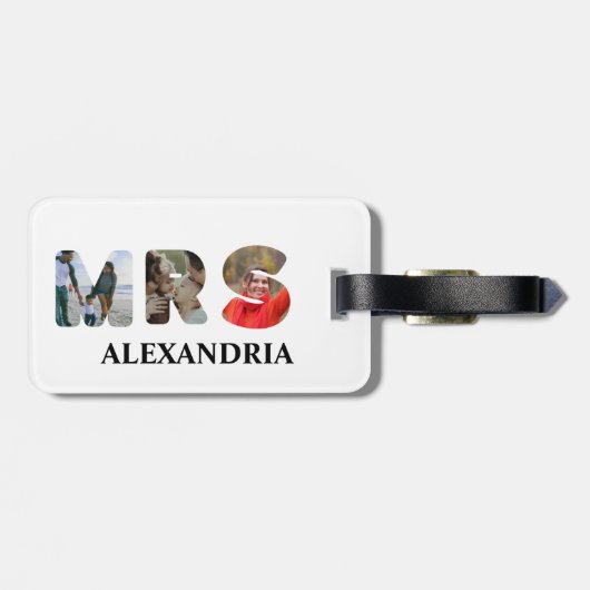 Erstellen Sie Ihr eigenes Mr. and Mrs. Foto Matchi Gepäckanhänger (Rückseite horizontal)