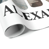 Erstellen Sie Ihr eigenes Mr. and Mrs. Foto Matchi Geschenkpapier (Rolleneckpunkt)