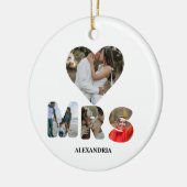 Erstellen Sie Ihr eigenes Mr. and Mrs. Foto Matchi Keramik Ornament (Links)