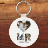 Erstellen Sie Ihr eigenes Mr. and Mrs. Foto Matchi Schlüsselanhänger (Vorderseite)