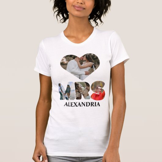 Erstellen Sie Ihr eigenes Mr. and Mrs. Foto Matchi T-Shirt (Vorderseite)