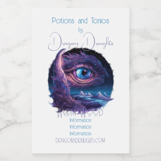 Erstellen Sie Ihr eigenes mystisches Auge. Lebensmitteletikett (Einzelnes Label)