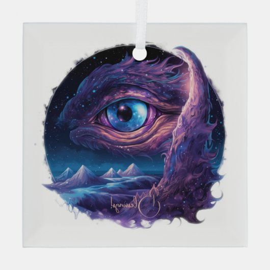 Erstellen Sie Ihr eigenes mystisches Auge. Ornament Aus Glas (Rückseite)