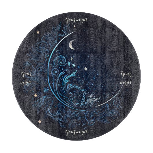 Erstellen Sie Ihr eigenes mystisches Blue Moon Alt Schneidebrett (Vorderseite)