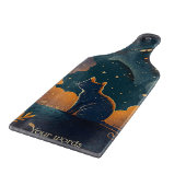 Erstellen Sie Ihr eigenes mystisches schwarzes Kat Schneidebrett (Ecke)