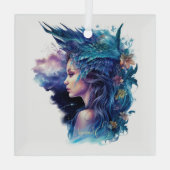 Erstellen Sie Ihr eigenes mythisches Amphitrite Ny Ornament Aus Glas (Rückseite)