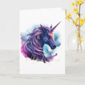 Erstellen Sie Ihr eigenes mythisches Lila Einhorn Karte (Gelbe Blume)