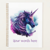 Erstellen Sie Ihr eigenes mythisches Lila Einhorn Planer (Vorderseite)