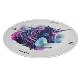 Erstellen Sie Ihr eigenes mythisches Lila Einhorn Schneidebrett