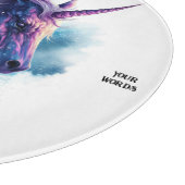 Erstellen Sie Ihr eigenes mythisches Lila Einhorn Schneidebrett (Ecke)