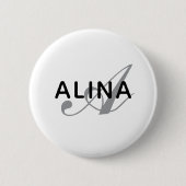 Erstellen Sie Ihr eigenes Namensmonogramm-Design 2 Button (Vorderseite)