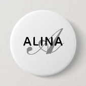 Erstellen Sie Ihr eigenes Namensmonogramm-Design 3 Button (Vorderseite)