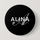 Erstellen Sie Ihr eigenes Namensmonogramm-Design 3 Button (Vorderseite)
