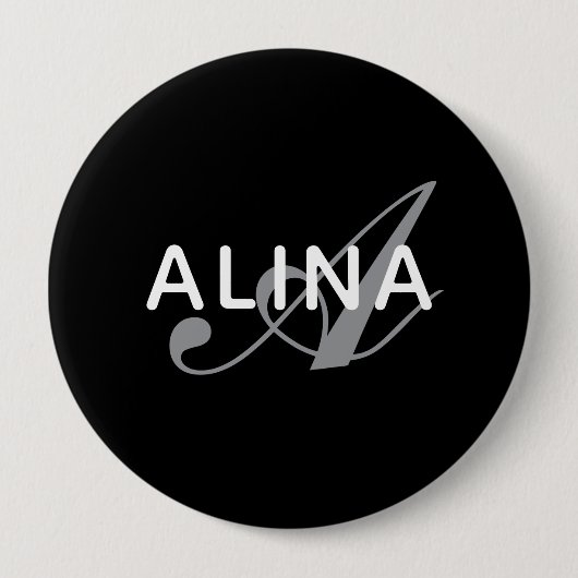 Erstellen Sie Ihr eigenes Namensmonogramm-Design 4 Button (Vorderseite)
