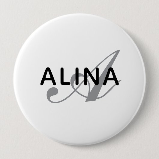 Erstellen Sie Ihr eigenes Namensmonogramm-Design 4 Button (Vorderseite)