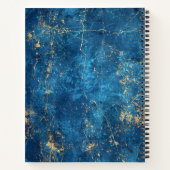 Erstellen Sie Ihr eigenes Navy Blue & Gold Grunge Notizblock (Rückseite)