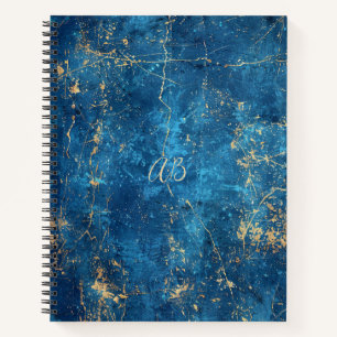 Erstellen Sie Ihr eigenes Navy Blue & Gold Grunge Notizblock