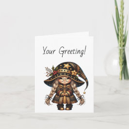 Erstellen Sie Ihr eigenes Niedliches magisches Wei Feiertagskarte