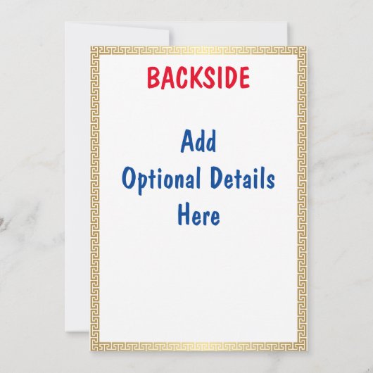 Erstellen Sie Ihr eigenes Opa-Bild für Ihren Großv Dankeskarte (Rückseite)