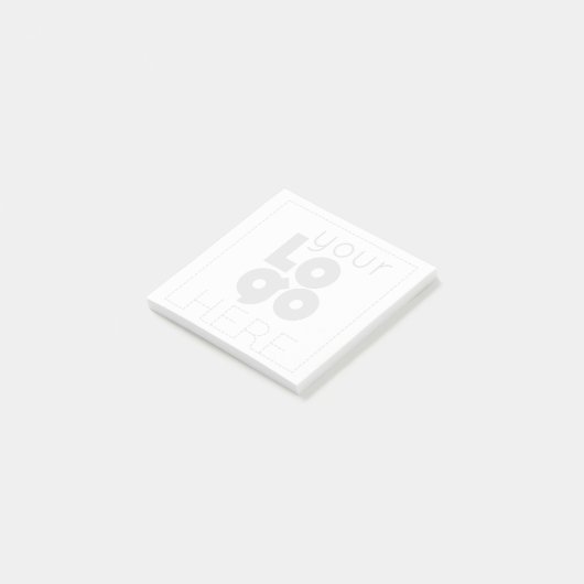 Erstellen Sie Ihr eigenes opake Company Black Logo Post-it Klebezettel (angewinkelt)