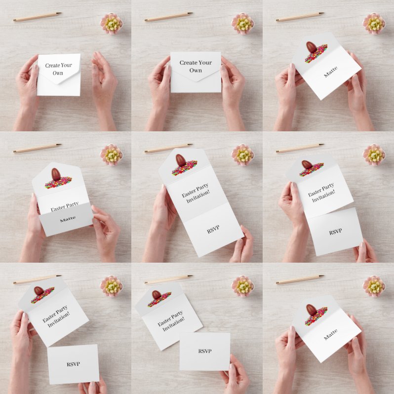 Erstellen Sie Ihr eigenes OsterParty UAWG White All In One Einladung