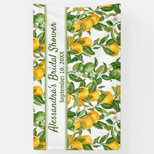 Erstellen Sie Ihr eigenes Party Banner Lemon Hinte (Vertikal)