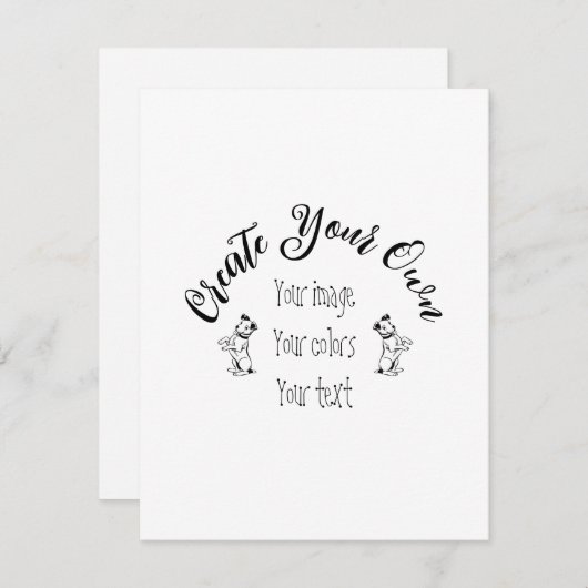 Erstellen Sie Ihr eigenes Personalisiert Begleitkarte (Vorne/Hinten)